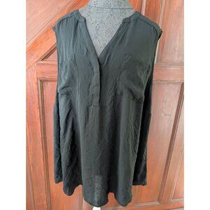 Torrid Harper Black Sleeveless Blouse Size 3 Casual Lightweight Plus Size Top